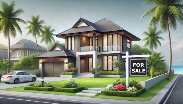 This is an image of a cartoon house for sale