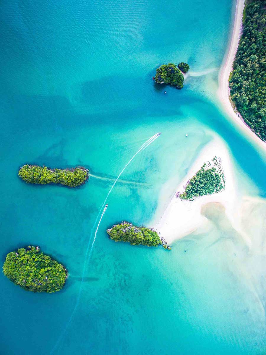 This is an image of a beautiful beach and ocean