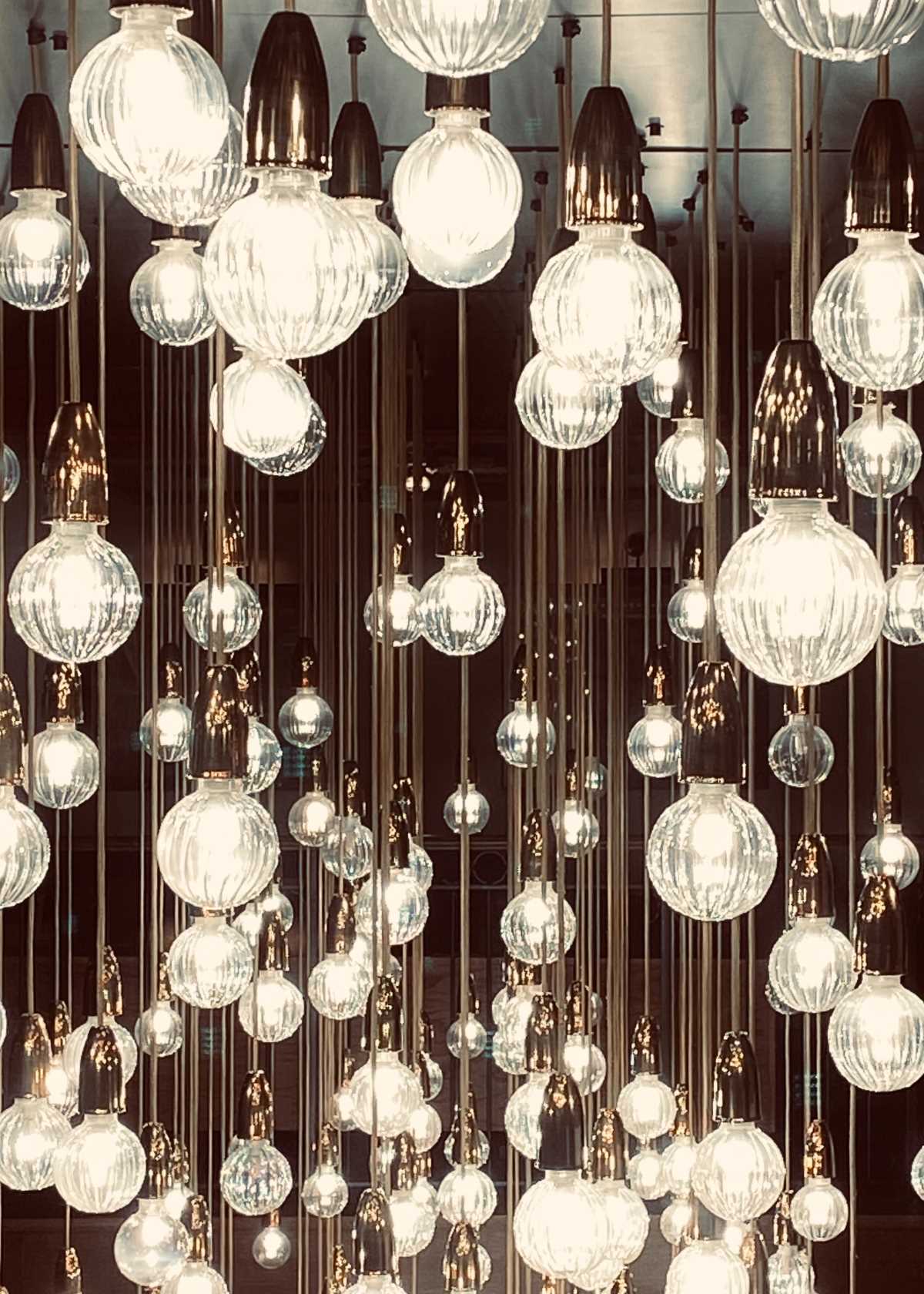 This is an image of a group of light bulbs that are light