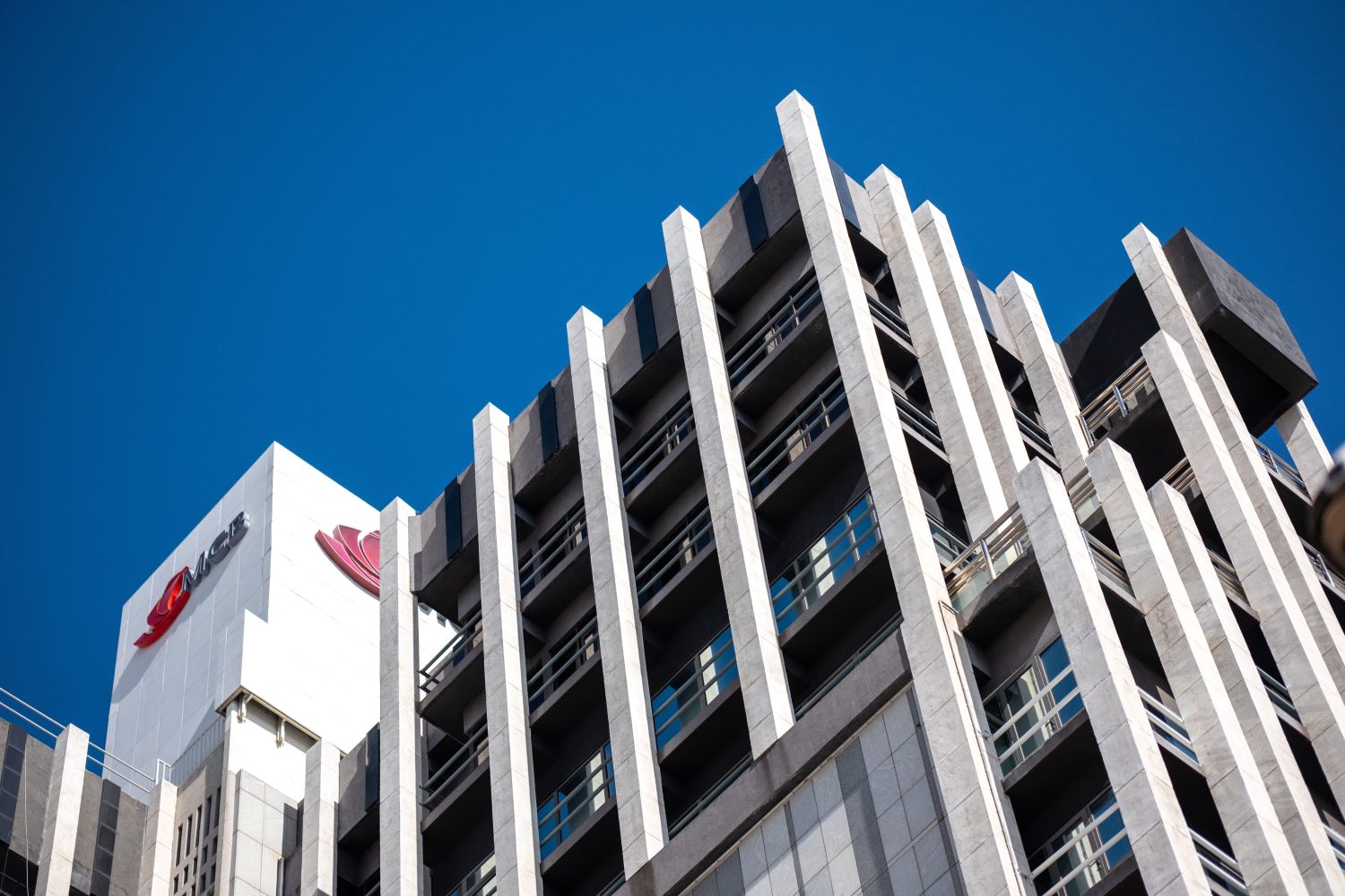 This is an image of the MCB building in Mauritius